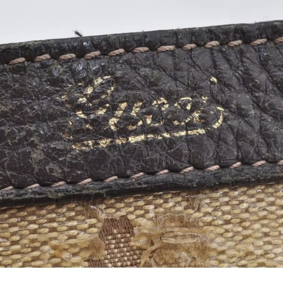 GUCCI GG Crystal Abbey Shoulder Tote Bag GG PVC Leather Brown 🤎 - Picture 9 of 16